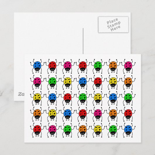 Ladybugs Postkarte (Vorne/Hinten)