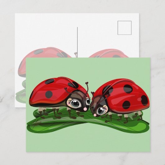Ladybugs  postkarte (Vorne/Hinten)