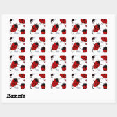 LADYBUGS QUADRATISCHER AUFKLEBER (Blatt)