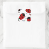 LADYBUGS QUADRATISCHER AUFKLEBER (Tasche)