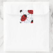 LADYBUGS QUADRATISCHER AUFKLEBER (Tasche)