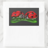 Ladybugs  rechteckiger aufkleber (Tasche)