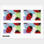 LADYBUGS RECHTECKIGER AUFKLEBER (Blatt)