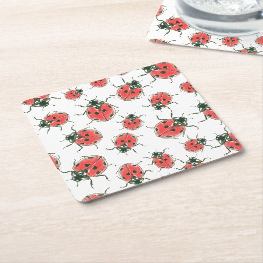 Ladybugs Rechteckiger Pappuntersetzer (angewinkelt)
