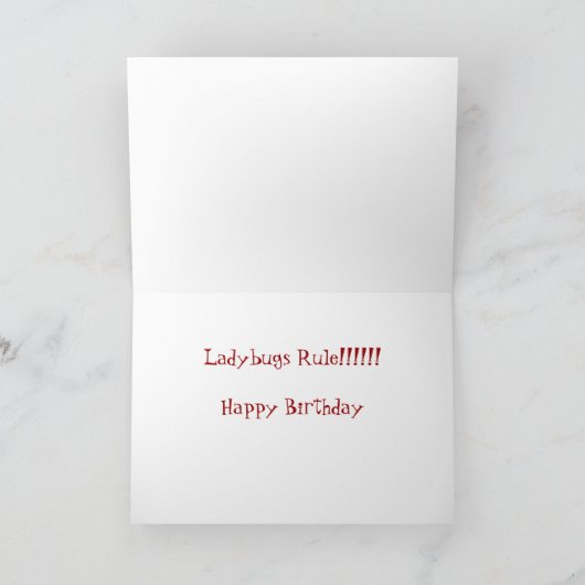Ladybugs-Regel Karte (Innenseite)