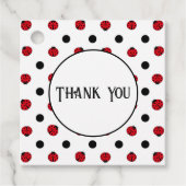 Ladybugs retro polka dots geschenkanhänger (Vorderseite)