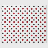Ladybugs retro polka dots geschenkpapier (Flach)