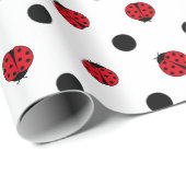 Ladybugs retro polka dots geschenkpapier (Rolleneckpunkt)