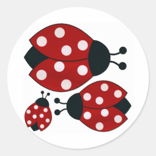 Ladybugs Runder Aufkleber