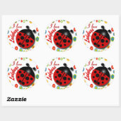 Ladybugs Runder Aufkleber (Blatt)