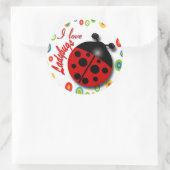Ladybugs Runder Aufkleber (Tasche)