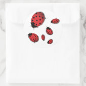 Ladybugs Runder Aufkleber (Tasche)