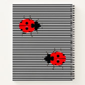 Ladybugs Spiral Design Custom School Notebook Notizblock (Rückseite)