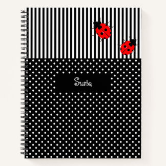 Ladybugs Spiral Design Custom School Notebook Notizblock