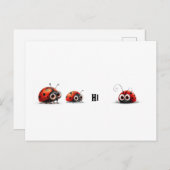 Ladybugs Sprichwort Hi Postkarte (Vorne/Hinten)