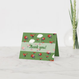 Ladybugs Spring Card Dankeskarte
