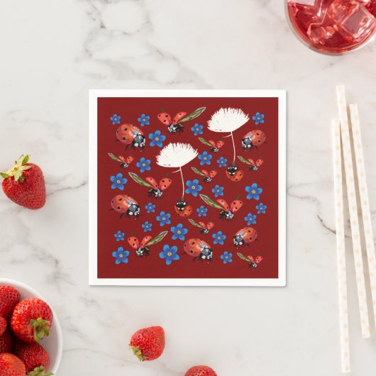 Ladybugs Spring Mood   Serviette (Beispiel)