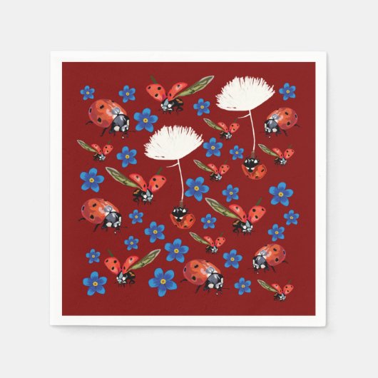 Ladybugs Spring Mood   Serviette (Vorderseite)