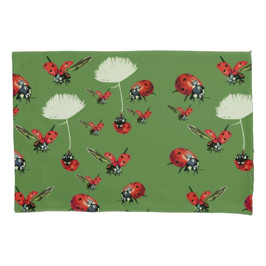 Ladybugs Spring Pillowcase Kissenbezug (Vorderseite)