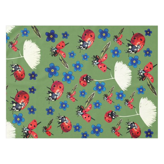 Ladybugs Spring Tableclout Tischdecke (Vorderseite (Horizontal))