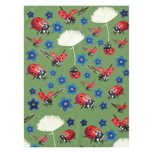 Ladybugs Spring Tableclout Tischdecke (Vorderseite)
