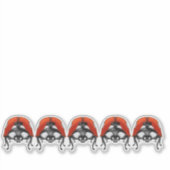Ladybugs Stand Row Laptop Sticker (Vorderseite)