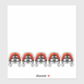 Ladybugs Stand Row Laptop Sticker (Blatt)