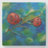 Ladybugs Steinuntersetzer (Vorderseite)