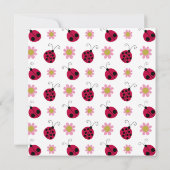Ladybugs und Blume Einladung (Rückseite)