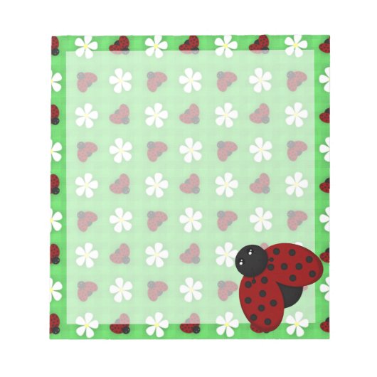 Ladybugs und Daisies Notizblock (Vorderseite)
