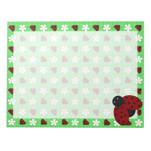 Ladybugs und Daisies Notizblock (Vorderseite)