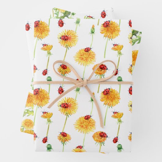 Ladybugs und Lüster Geschenkpapier Set (Beispiel)
