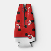 Ladybugs und Polka Dots Custom Flasche Cooler Flaschenkühler (Rückseite)