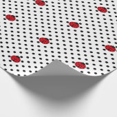 Ladybugs und Polka-Punkte Geschenkpapier (Ecke)