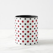 Ladybugs und Polka-Punkte Tasse (Zentrum)