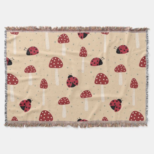 Ladybugs und Rote Pilze Decke (Vorderseite)