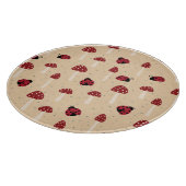 Ladybugs und Rote Pilze Schneidebrett (Ecke)