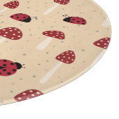 Ladybugs und Rote Pilze Schneidebrett (Ecke)