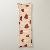 Ladybugs und Rote Pilze Seitenschläferkissen (Rückseite (Vertikal))