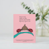 Ladybugs und Schokoladenkarte Feiertagskarte (Stehend Vorderseite)