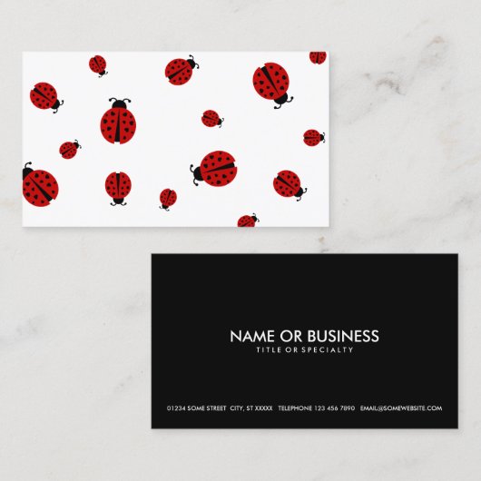Ladybugs Visitenkarte (Vorne/Hinten)