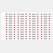 Ladybugs von niedlichen Kindern auf Etiketten (Blatt)