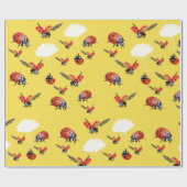 Ladybugs Wrapping Paper Geschenkpapier (Flach)