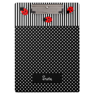 Ladybugs Zurück zu Schulklappen Klemmbrett