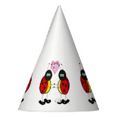 Ladybugs zusammen halten Händchen in der Liebe Partyhütchen (Links)