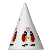 Ladybugs zusammen halten Händchen in der Liebe Partyhütchen (Rechts)