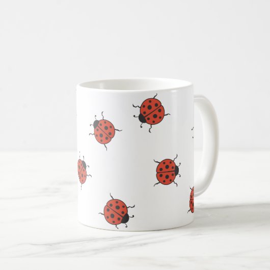 Ladybugz Muster Kaffeetasse (VorderseiteRechts)