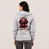 LadyLotusDragon-grau Hoodie (Schwarz voll)