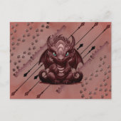 LadyLotusDragon Pink Dragon Postkarte (Vorderseite)