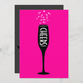 Ladys 70. Geburtstag Einladung - Cheers! Hot Mama (Vorne/Hinten)